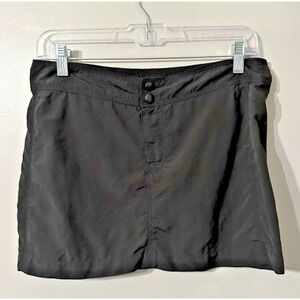 LL Bean Skirt 100% Supplex Nylon Sport Womens Size 6‎ Black Short SPF Unlined